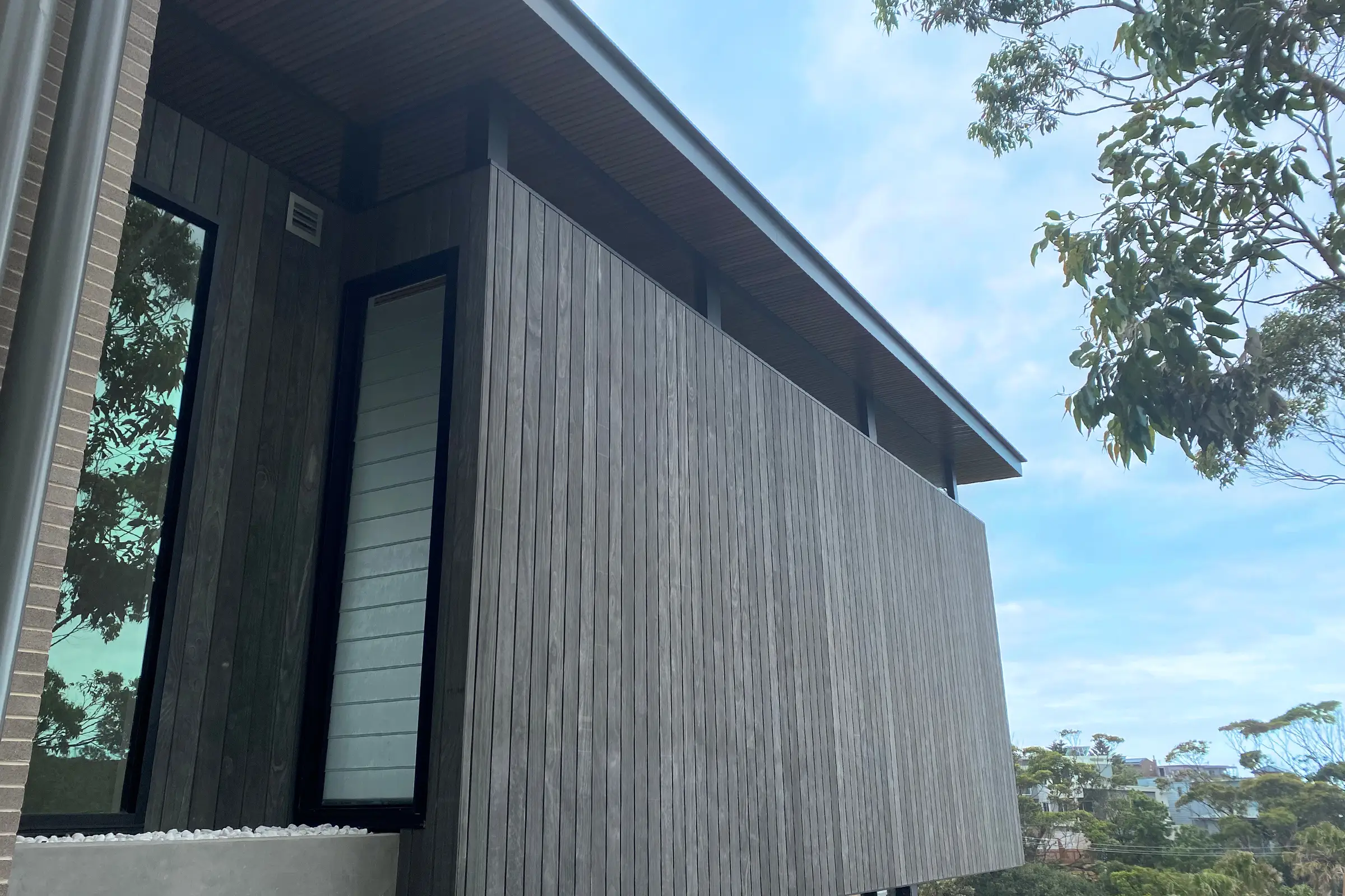 Accoya- Grey Exterior Wood Siding and Rain Screen