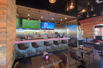 Beetle kill pine Sustainable Wall Paneling In Restaurant 