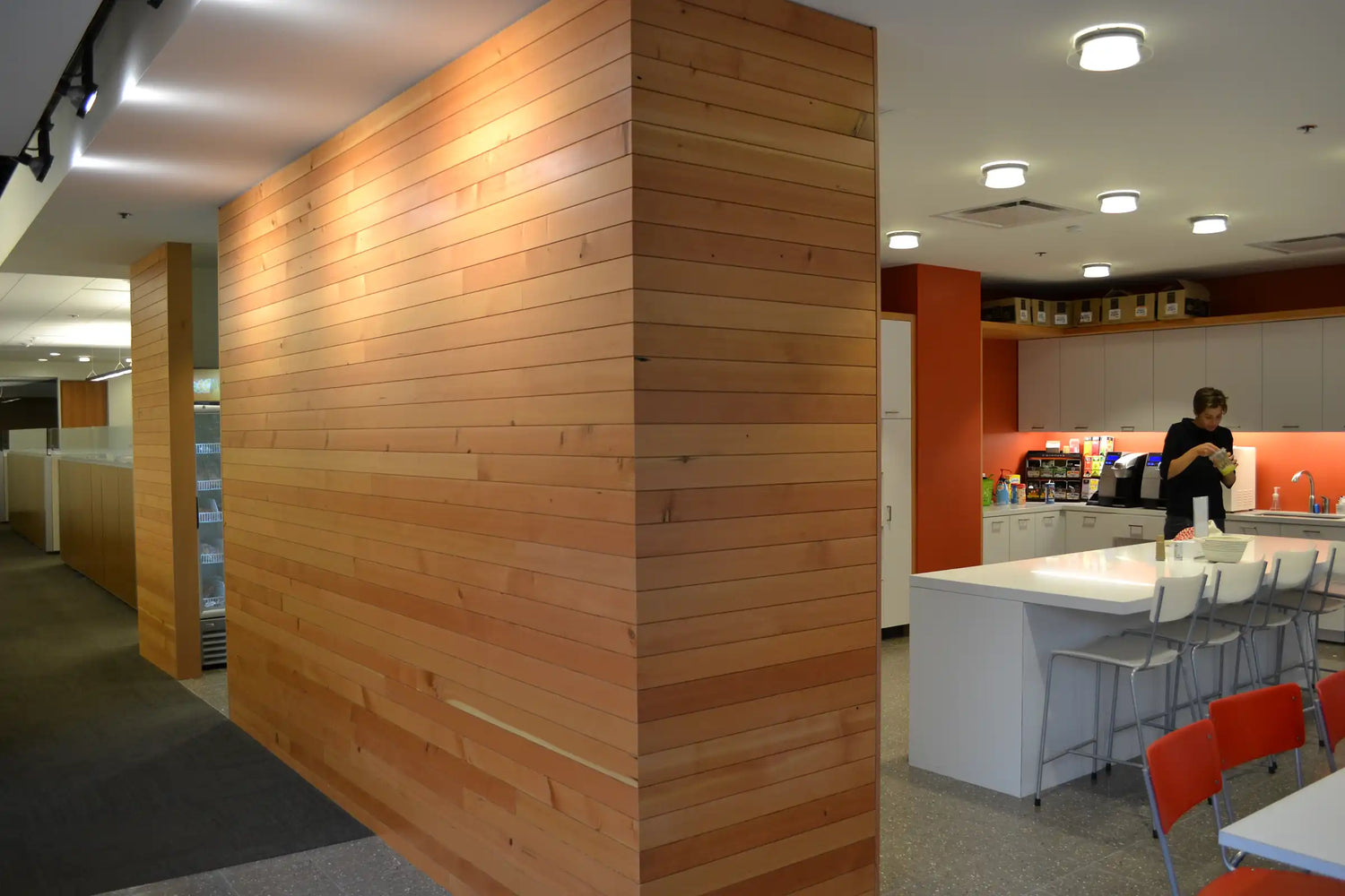 Doug Fir sustainable wood paneling plank accent wall from WD Walls