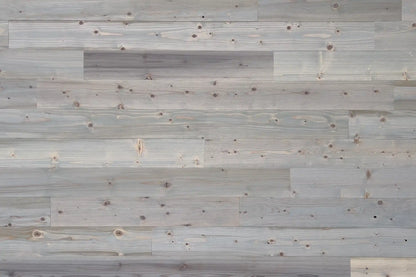 Alpine Fir Earl Grey sustainable wood planking accent wall from WD Walls