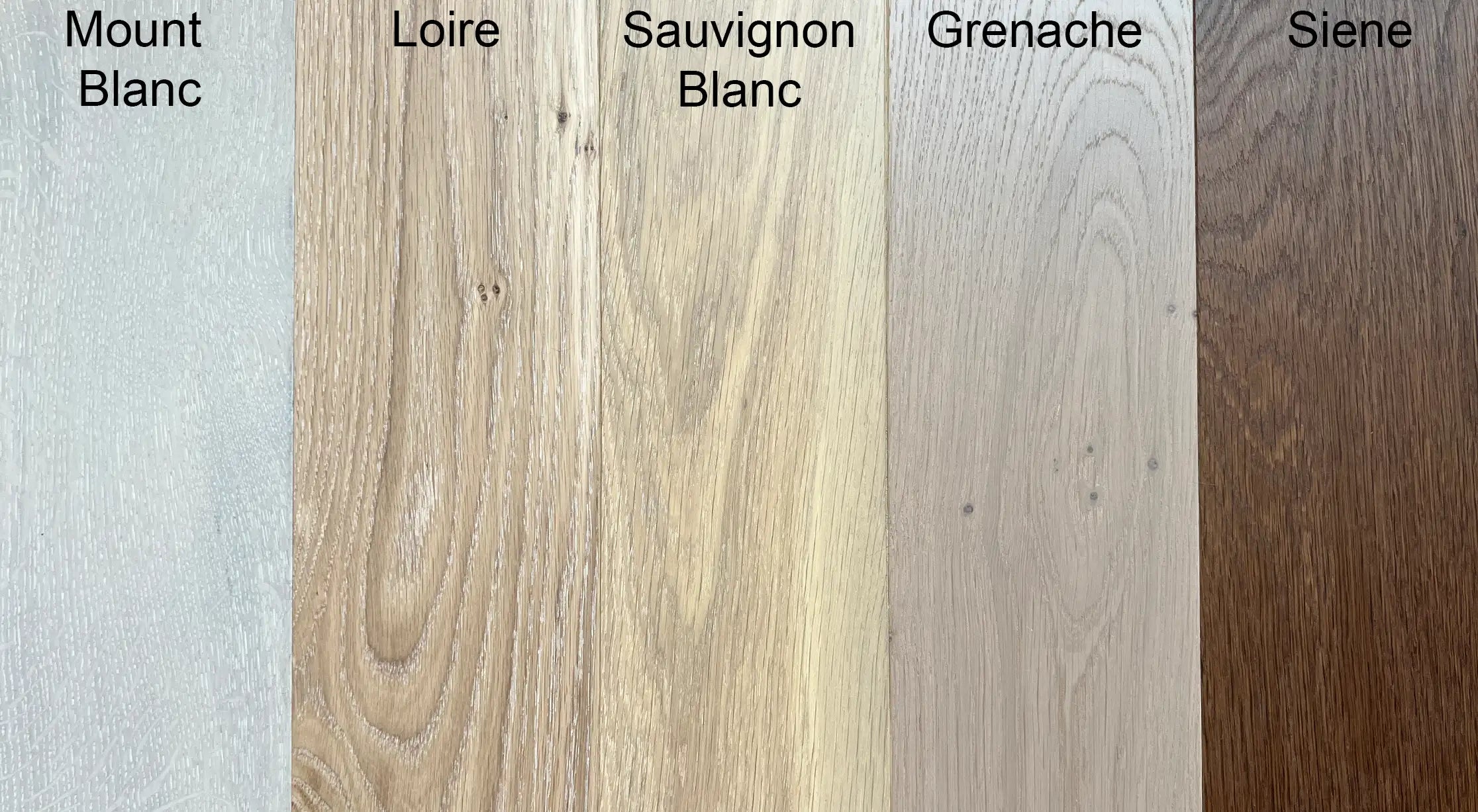 Eco Engineered White Oak Flooring Color Chart