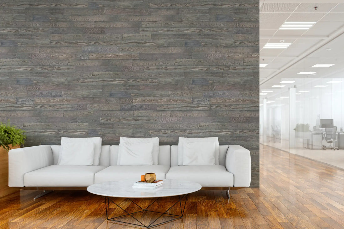 Etna white oak sustainable wood paneling plank accent wall from WD Walls