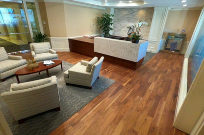 Sustainable wood flooring accent planking by WD Walls