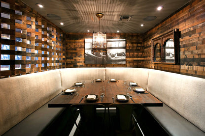 Jakarta Market Blend Rustic sustainable distressed multicolor wood paneling plank accent wall from WD Walls