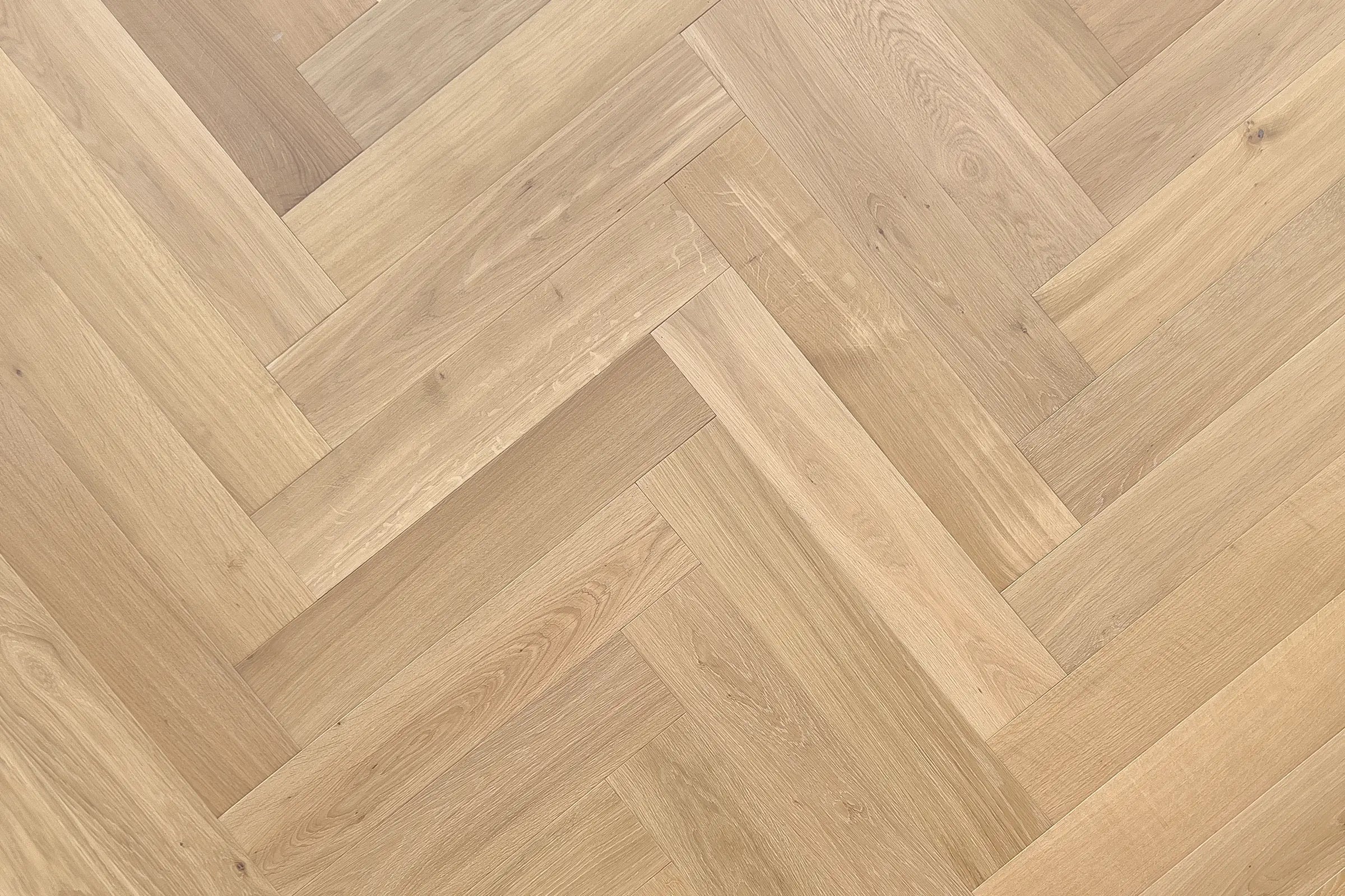 Loire White Oak herringbone sustainable wood planks flooring by WD Walls