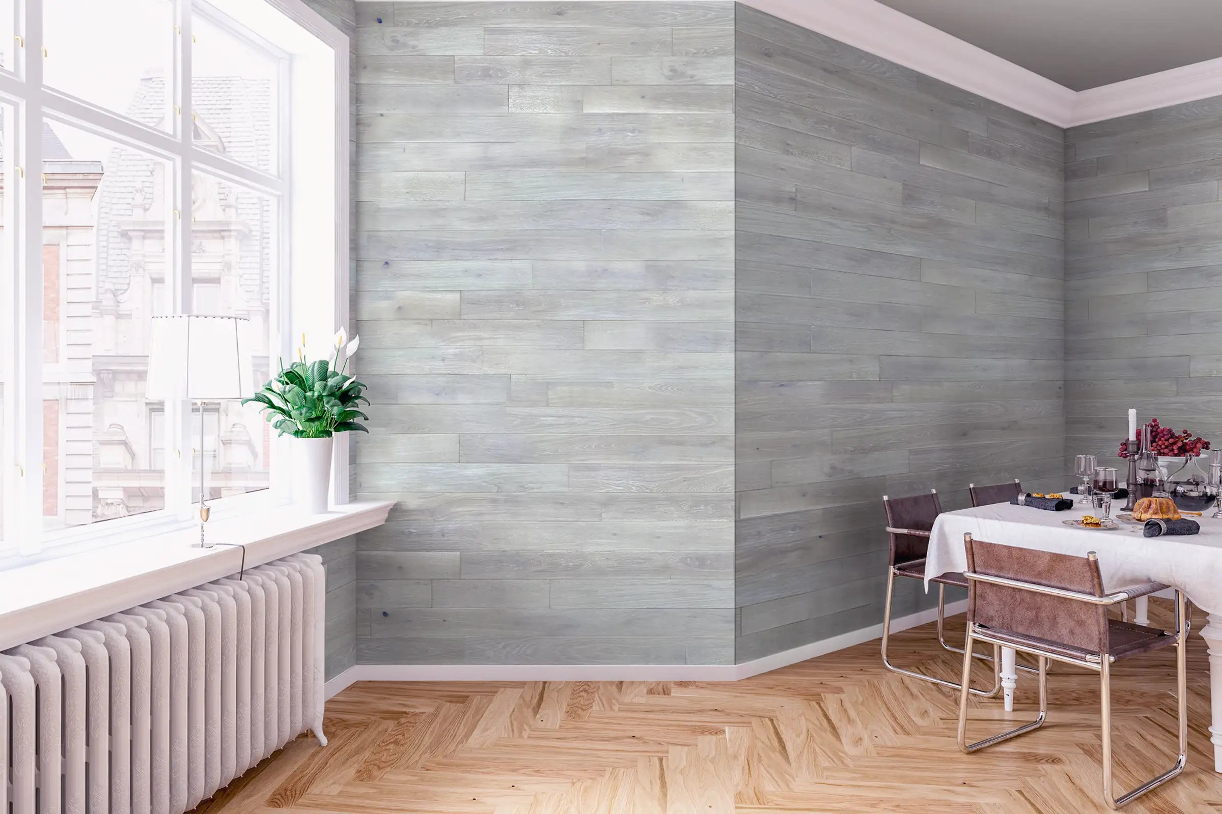 Mount Blanc Eco Engineered Sustainable White Oak  Wood Flooring And Wall Cladding 3