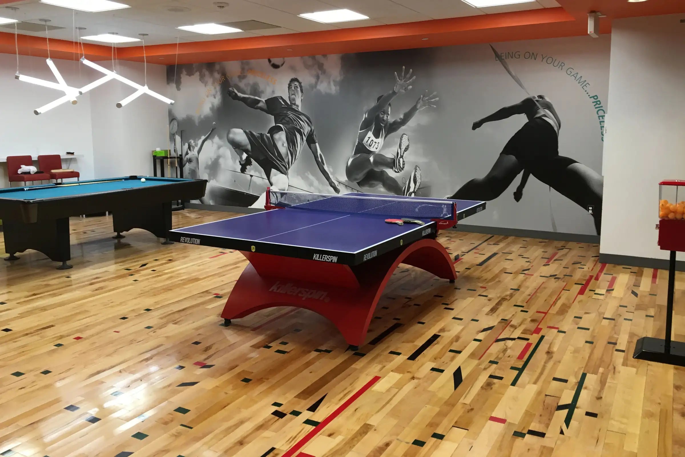 Sustainable Reclaimed Gym Floor Wood Flooring and Wall Paneling 2