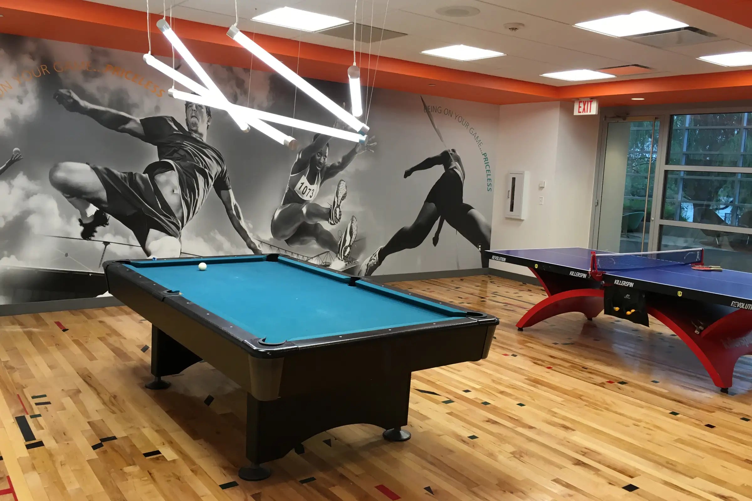 Sustainable Reclaimed Gym Floor Wood Flooring and Wall Paneling 3