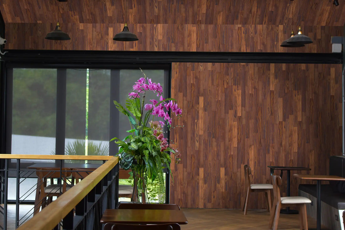 Therma clad interior multicolor sustainable wood planking accent wall from WD Walls